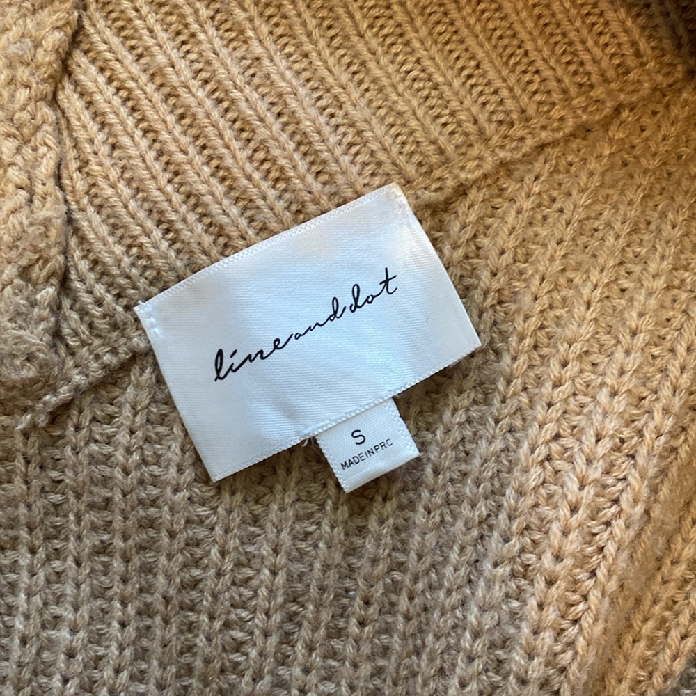 Line & Dot Walnut Ribbed Cardigan - Picture 8 of 10